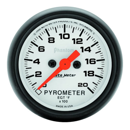 Autometer 2-1/16" Pyrometer, 0-2000 °F, Stepper Motor, Phantom 5745 Photo - Primary