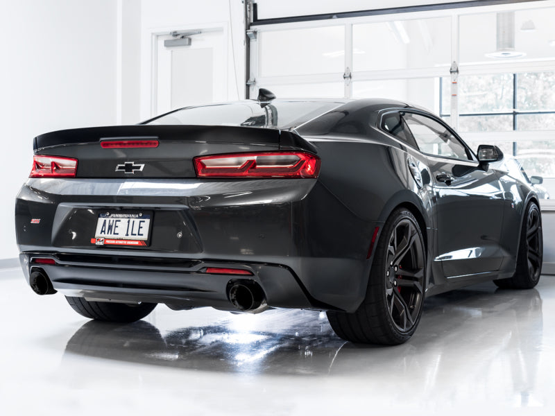 AWE Tuning 16-19 Chevrolet Camaro SS Axle-back Exhaust - Track Edition (Diamond Black Tips) 3020-33053 3020-33053 Photo - Mounted