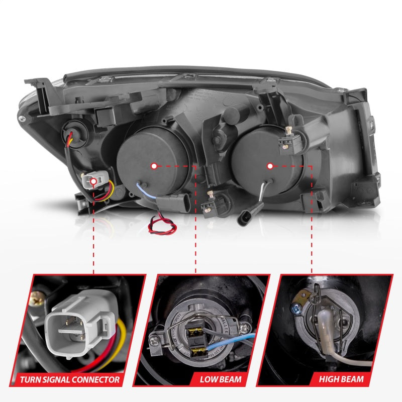 Anzo 2006-2008 Toyota Rav4 Projector Headlights w/ Halo Chrome (CCFL) 111121 Photo - Unmounted