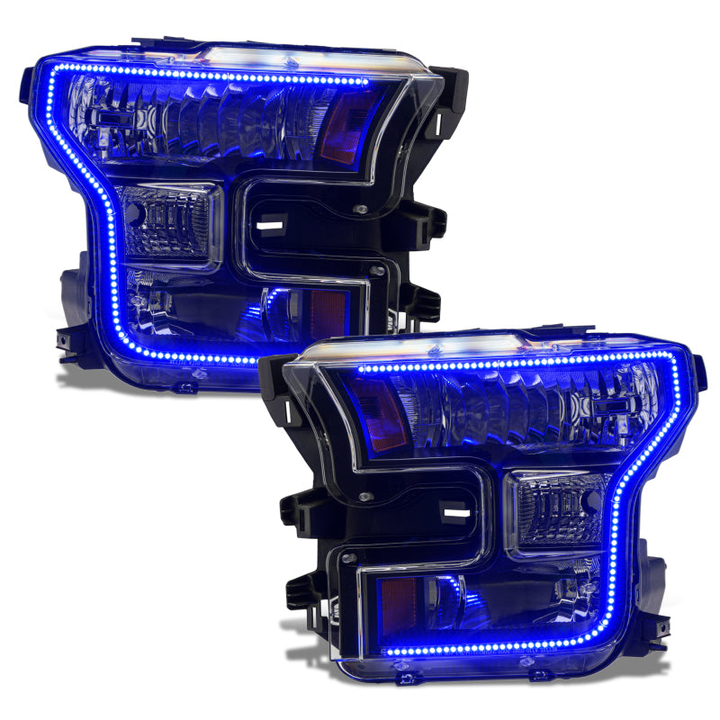 ORACLE Lighting Oracle 15-17 Ford F-150 Dynamic RGB+A Pre-Assembled Headlights Halogen - Black Edition - ColorSHIFT 8201-332 8201-332 User 1