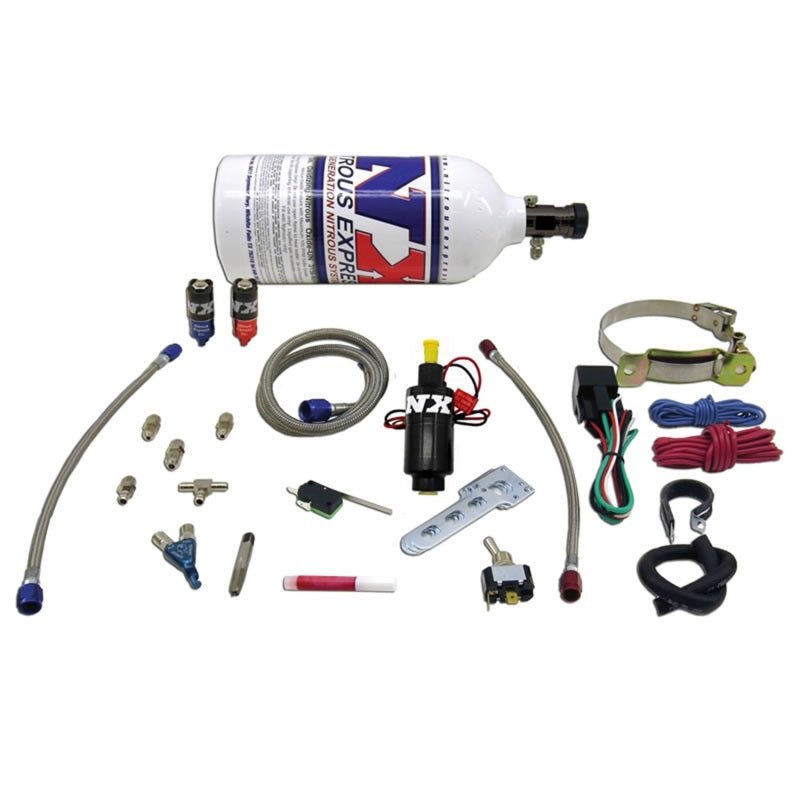 Nitrous Express Single Cyl Piranha Nitrous Kit w/2.5lb Bottle 60011P 60011P Photo - Primary