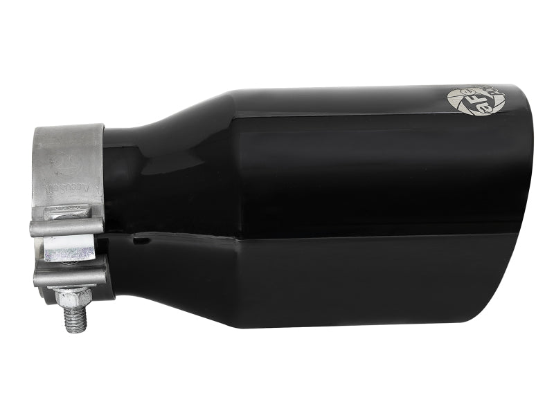 aFe MACH Force-Xp Univ 304 SS Double-Wall Clamp-On Exhaust Tip - Black - 3in Inlet - 4.5in Outlet 49T30454-B092 49T30454-B092 Photo - Unmounted