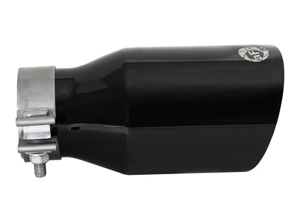 aFe MACH Force-Xp Univ 304 SS Double-Wall Clamp-On Exhaust Tip - Black - 3in Inlet - 4.5in Outlet 49T30454-B092 49T30454-B092 Photo - Unmounted