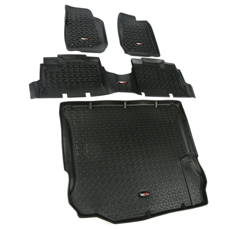 Rugged Ridge All Terrain Floor Liner Set,Black;11-18 Jeep Wrangler JK,4 Door 12988.04 Photo - Primary