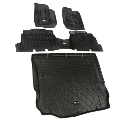 Rugged Ridge All Terrain Floor Liner Set,Black;11-18 Jeep Wrangler JK,4 Door 12988.04 Photo - Primary