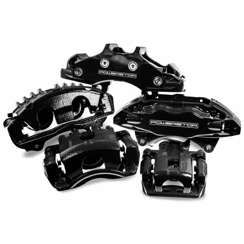 PowerStop Power Stop 19-20 Dodge Charger Front Black Calipers - Pair (w/Bracket) S5016BLK S5016BLK Photo - out of package