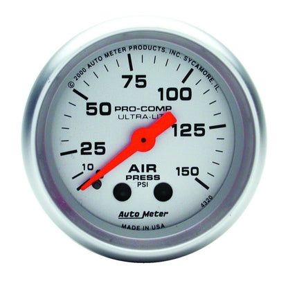 Autometer Ultra-lite Air Pressure Mechanical Gauge Universal 4320 Photo - Primary