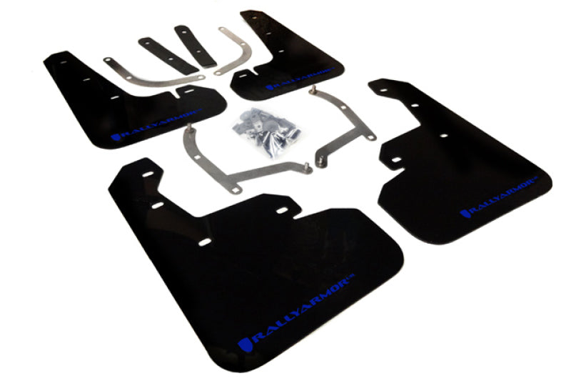 Rally Armor 2017+ Subaru Impreza UR Black Mud Flap w/ Blue Logo MF45-UR-BLK/BL Photo - Primary