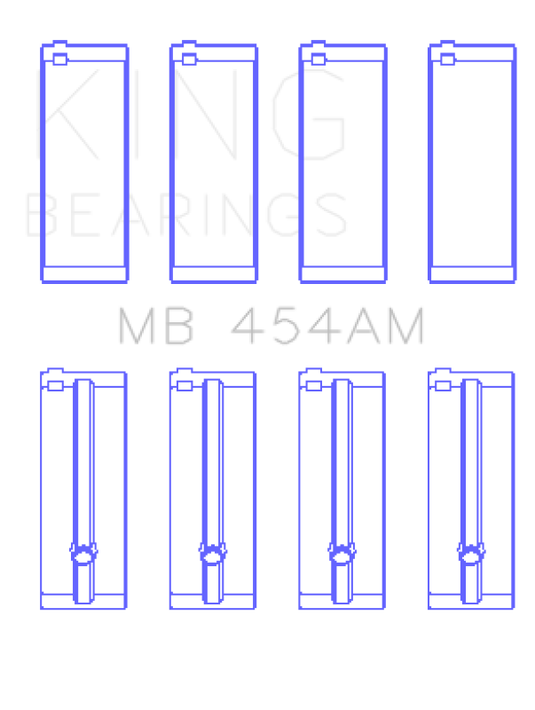 King Engine Bearings Suzuki G-10 (Size +0.75mm) Main Bearing Set MB454AM0.75 MB454AM0.75 Photo - Primary