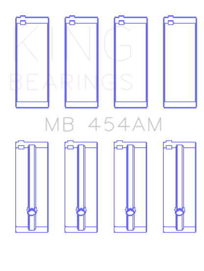King Engine Bearings Suzuki G-10 (Size +0.75mm) Main Bearing Set MB454AM0.75 MB454AM0.75 Photo - Primary