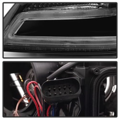 Spyder Audi A4 09-12 Projector Headlights Halogen Model Only - DRL LED Black PRO-YD-AA408-DRL-BK 5081544 5081544 Photo - Unmounted