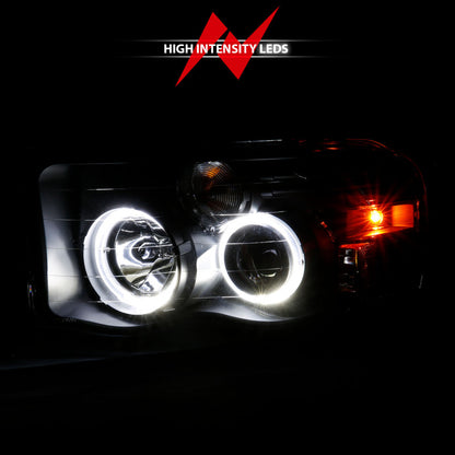 ANZO 2002-2005 Dodge Ram 1500 Projector Headlights w/ Halo Black Clear Amber 111490 111490 User 5