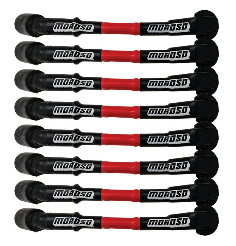 Moroso 9.75in Long Coil On Plug Sleeved Ultra Spark Plug Wire Set - Red 52532 52532 User 1