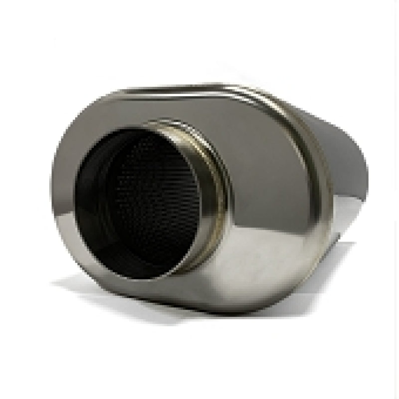 Stainless Bros 3.5in x 17.0in OAL SS304 Oval Muffler - Polished 616-08923-2100 616-08923-2100 User 1