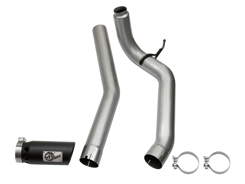 aFe  POWER LARGE BORE HD 4" DPF-Back SS Exhaust System w/Black Tip 49-46113-B Photo - Unmounted