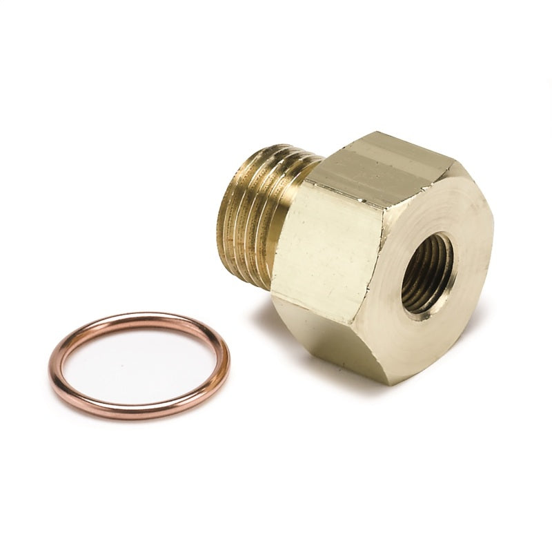 Autometer Fitting, Adapter, Metric, M16X1.5 Male To 1/8 Nptf Female, Brass 2268 Photo - Primary