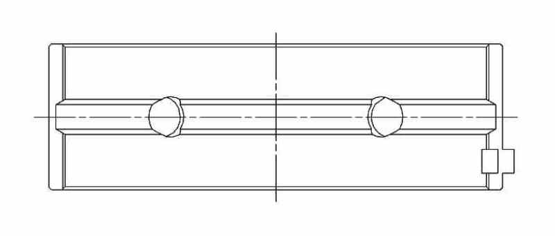 ACL 08+ Mitsubishi 4B11T Evo X 0.25mm Oversized High Performance Main Bearing Set 5M1237H-.25 5M1237H-.25 Technical Drawing