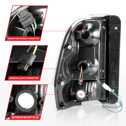 ANZO 2002-2009 Chevrolet Trailblazer LED Tail Lights w/ Light Bar Black Housing Smoke Lens 311372 311372 User 4