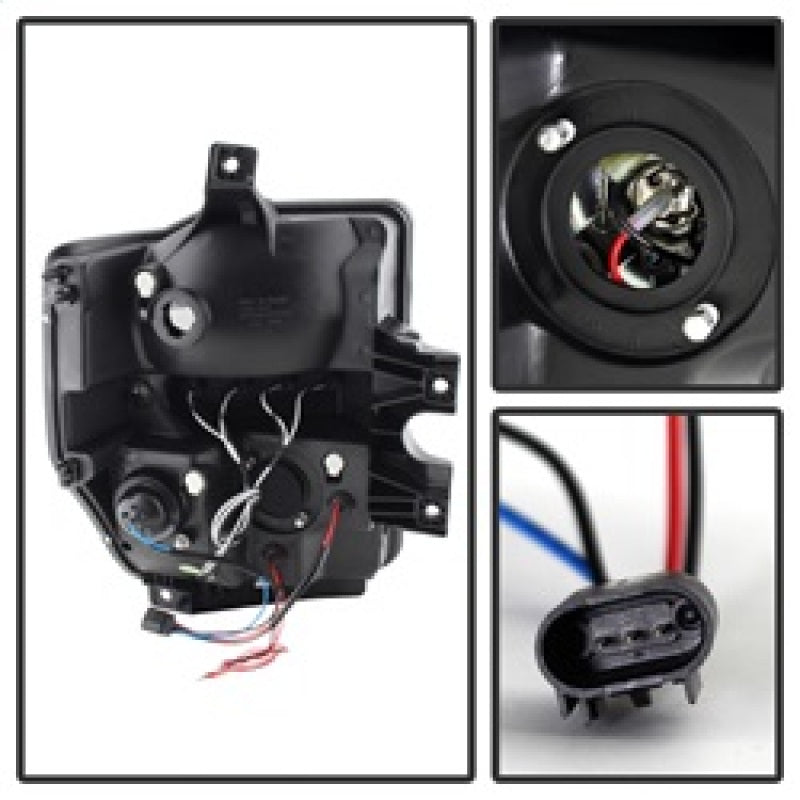 Spyder Ford F250/350 08-10 Projector Headlights LED Halo LED Blk Smke PRO-YD-FS08-HL-BSM 5078490 5078490 Photo - Unmounted