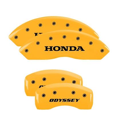 MGP 4 Caliper Covers Engraved Front Honda Engraved Rear Odyssey Yellow finish black ch 20203SODSYL 20203SODSYL Photo - Primary