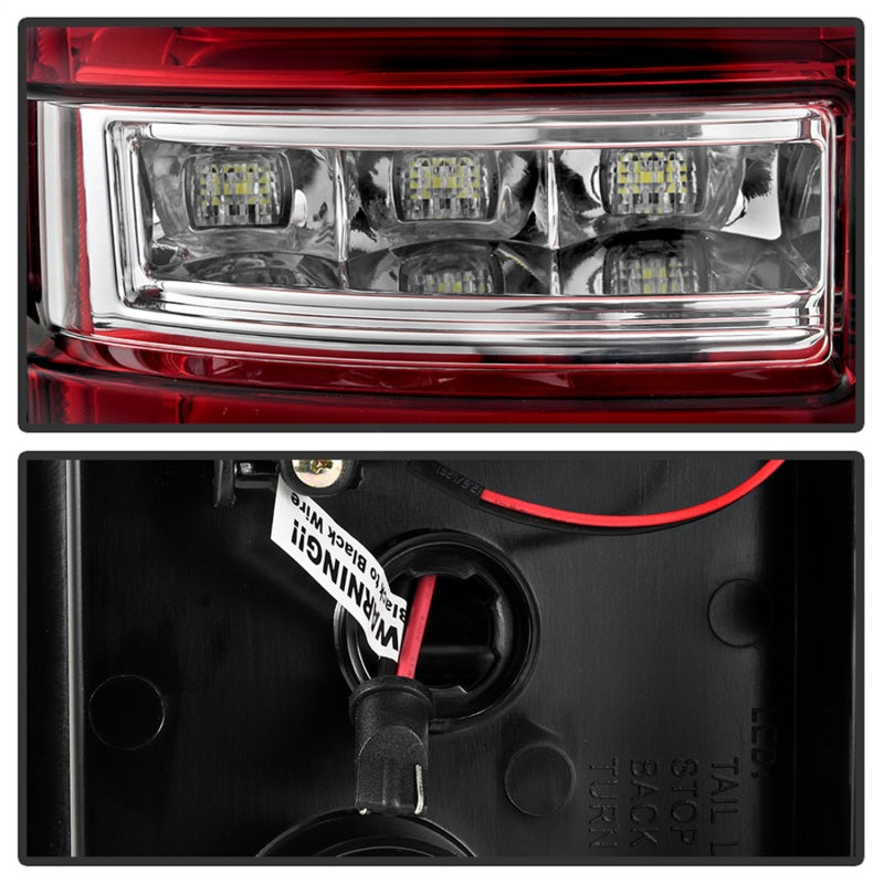 Spyder 16-17 Toyota Tacoma LED Tail Lights - Red Clear (ALT-YD-TT16-LED-RC) 5085757 5085757 Photo - Unmounted
