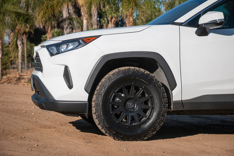 ICON Ricochet 17x8 5x4.5 38mm Offset 6in BS Satin Black Wheel 7017806560SB 7017806560SB Photo - Mounted