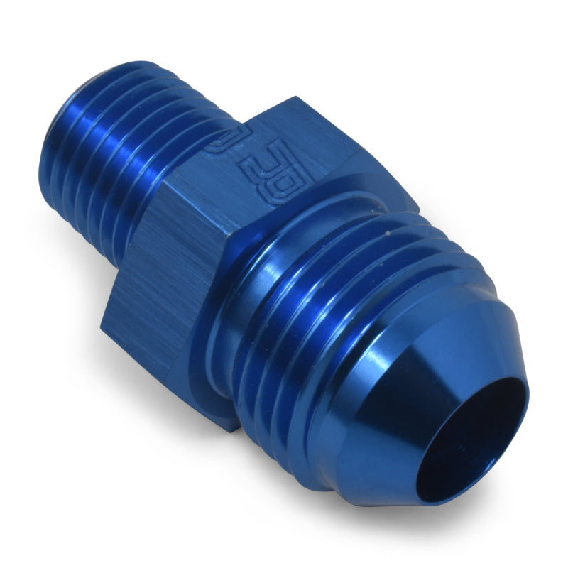 Russell Performance -6 AN to 3/8in NPT Straight Flare to Pipe (Blue) (25 pcs.) 660468 660468 Photo - out of package