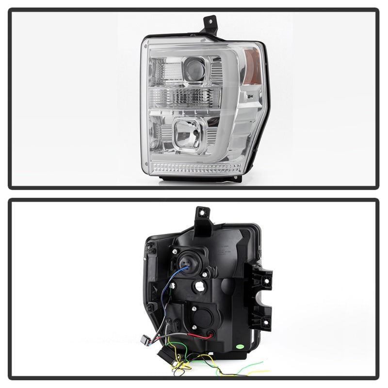 Spyder 08-10 Ford F-250 Ver 2 Proj Headlight - Switch Back Light Bar - Chrome - PRO-YD-FS08V2-SBLB-C 5086211 5086211 Photo - Unmounted