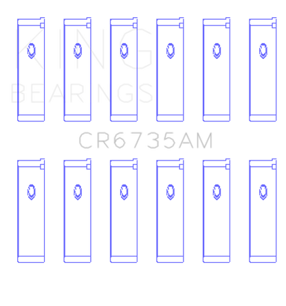 King Engine Bearings King Mitsubishi 6G74 3000GT/Dodge Stealth (Size STD) Performance Rod Bearing Set CR6735AM CR6735AM Photo - Primary