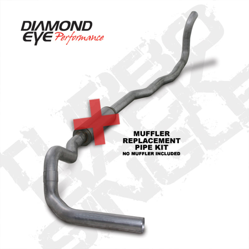 Diamond Eye Performance Diamond Eye KIT 4in TB MFLR RPLCMENT PIPE SGL AL: 89-93 DODGE CUMMINS 5.9L K4211A-RP K4211A-RP Photo - Primary