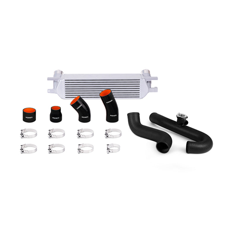 Mishimoto Silver Intercooler Kit w/ Black Pipes Mustang EcoBoost 2015+ MMINT-MUS4-15KWSL Photo - Primary