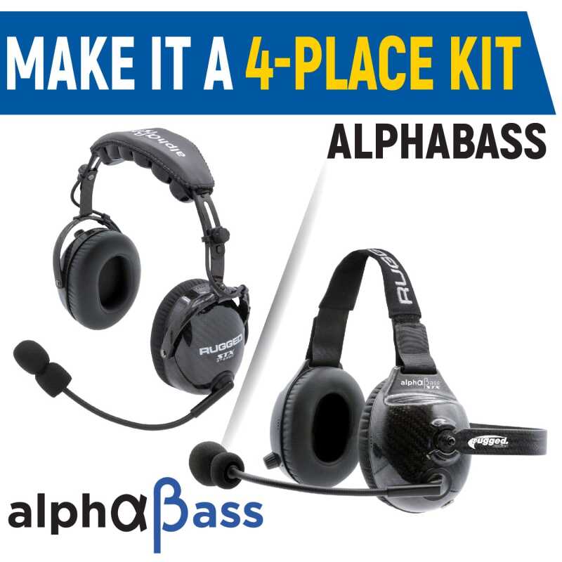 Rugged Radios Rear Seat Expansion Kit w/ Helmet Kits or Headsets /Ultimate Headset - Over the Head PLUS2-OTU PLUS2-OTU Photo - Primary