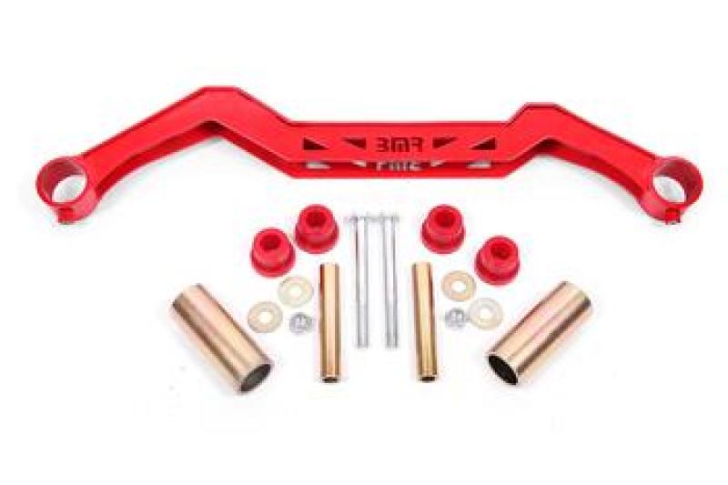 BMR Suspension BMR 79-93 Ford Mustang Transmission Crossmember TH350/PG/700R4/C4/C6/AOD/4L60 - Red TC730R