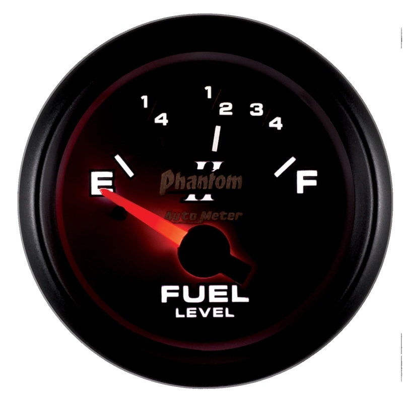Autometer Gauge, Fuel Level, 2 1/16", 73E to 10F, Elec, Phantom II 7515 User 2