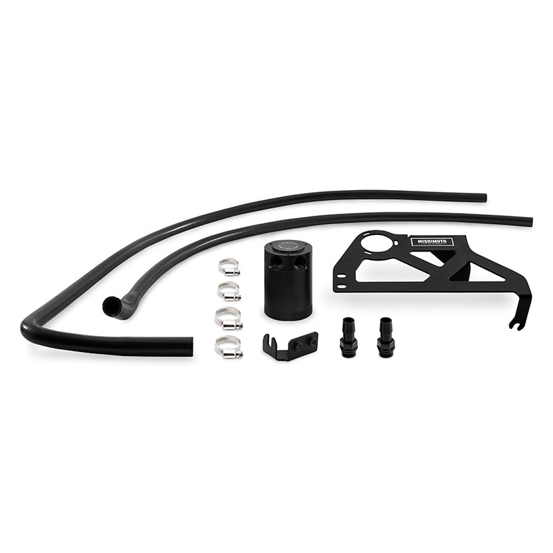 Mishimoto 12-18 Jeep Wrangler JK Baffled Oil Catch Can Kit - Black MMBCC-WR6-12PBE2 MMBCC-WR6-12PBE2 Photo - Primary