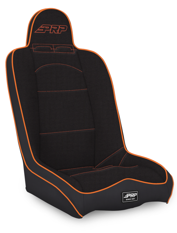 PRP Seats PRP Daily Driver High Back Suspension Seat- Black/Orange Tweed A140110-50-207 A140110-50-207 Photo - Primary