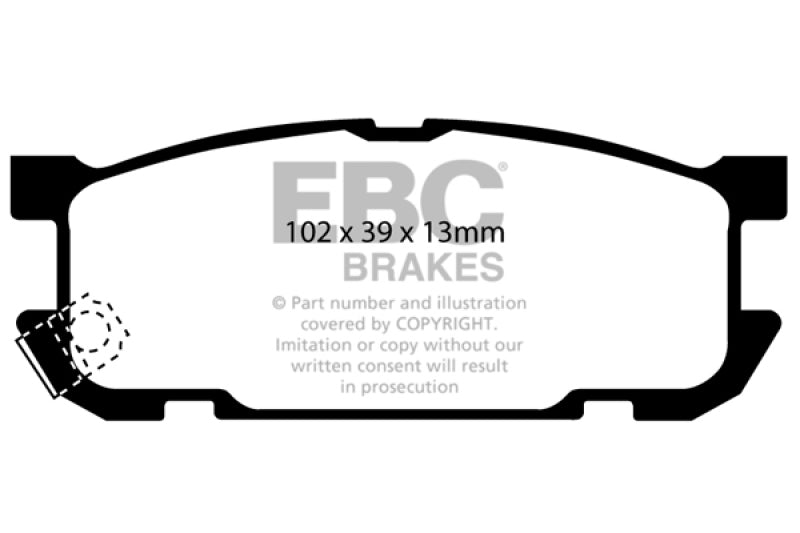 EBC P31453C Red Stuff Rear Brake Pads for 01-03 Mazda Miata DP31453C Photo - Primary