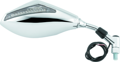 BikeMaster Universal Mirror with Integrated Turn Signals 10mm - Pair - Chrome 600298 600298 Photo - Primary