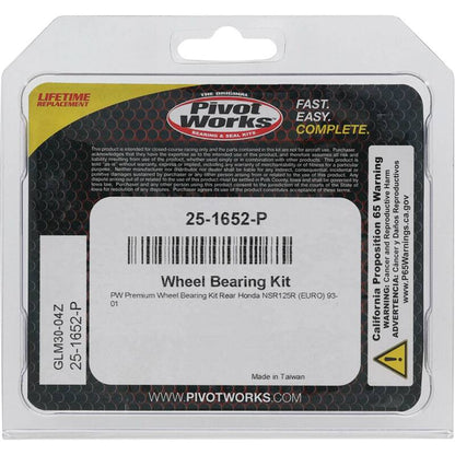 Pivot Works Honda Wheel Bearing Kit Premium Bearings 25-1652-P 25-1652-P Photo - Primary