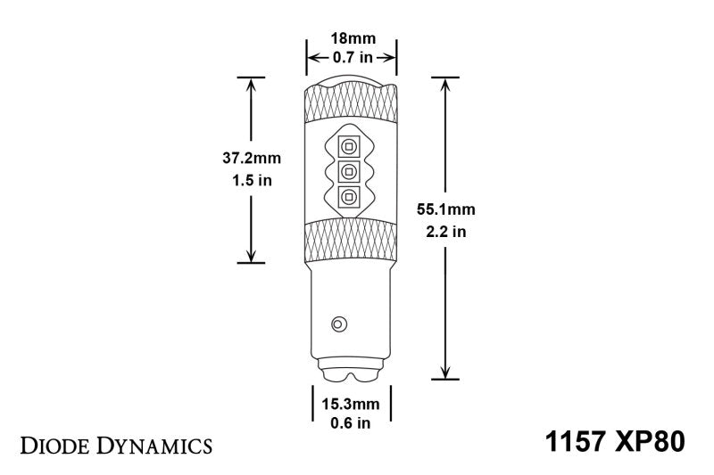 Diode Dynamics 1157 LED Bulb XP80 LED - Amber (Single) DD0015S DD0015S User 5
