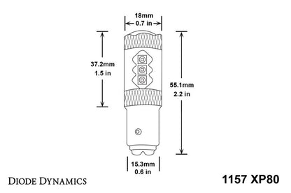 Diode Dynamics 1157 LED Bulb XP80 LED - Amber (Single) DD0015S DD0015S User 5