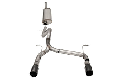 Corsa 18-21 Jeep Wrangler JLU 3.6L 2.75in Sport Cat-Back Exhaust w/ 4in Black Tips 21124BLK 21124BLK Photo - Primary