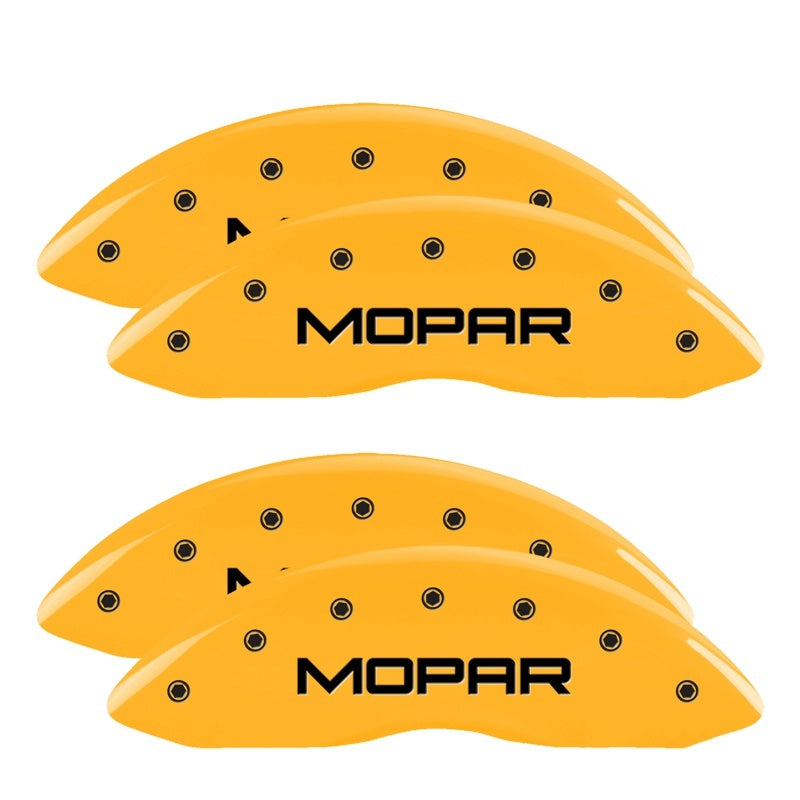MGP 4 Caliper Covers Engraved Front & Rear Mopar Yellow Finish Black Char 2001 Dodge Viper 12203SMOPYL 12203SMOPYL Photo - Primary