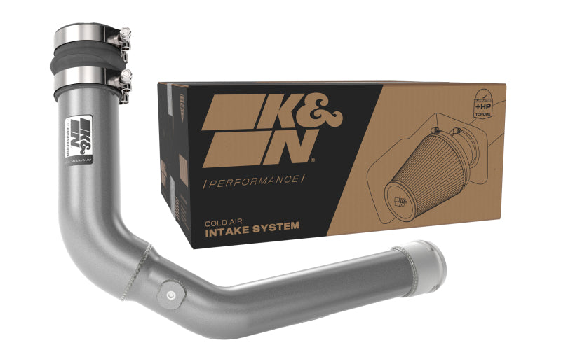 K&N Engineering K&N 22-23 Subaru WRX 2.4L H4 Aluminum Charge Pipe Kit - Gunmetal Gray 77-1017KC 77-1017KC Photo - out of package