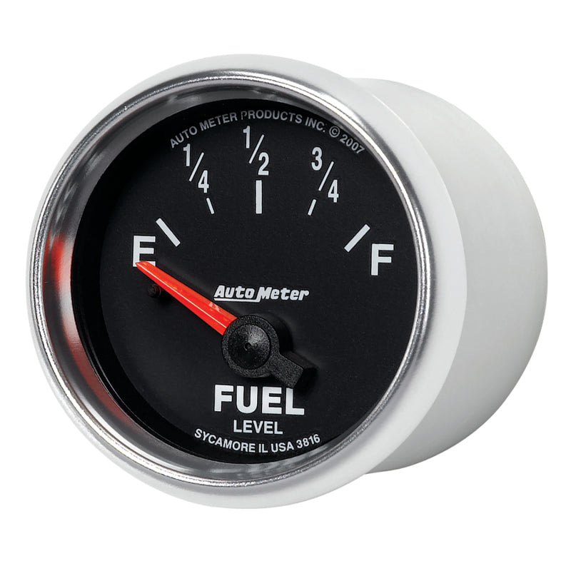 AutoMeter Gauge Fuel Level 2-1/16in. 240 Ohm(e) to 33 Ohm(f) Elec Gs 3816 3816 User 2
