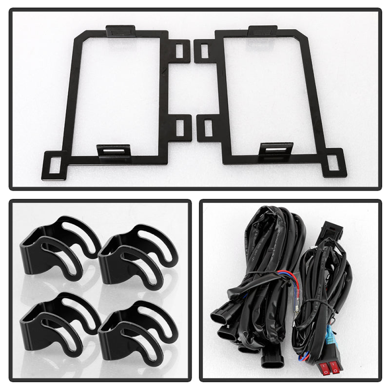 Spyder Dodge Ram 2013-2018 1500 Only Full LED Fog Lights W/Bracket and Universial Switch- Clear 9045424 9045424 User 3