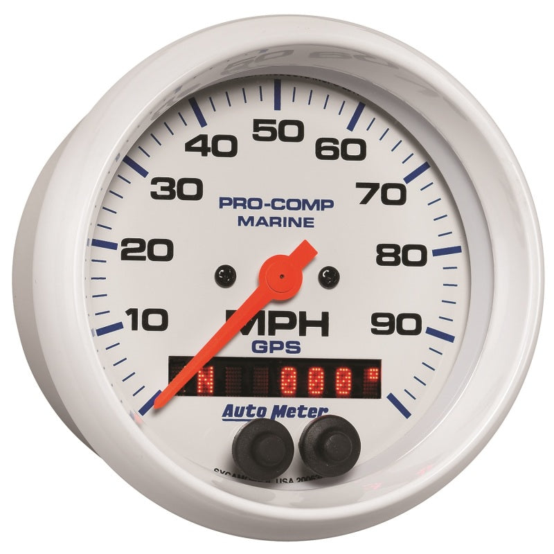 Autometer Gauge GPS Speedometer 3-3/8in 100 MPH Marine White Gauge 200636 200636 User 3