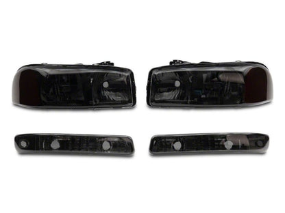 Raxiom 99-06 GMC Sierra 1500 Axial Series OEM Crystal Rep Headlights- Chrome Housing- Smoked Lens S518304 S518304 Photo - Close Up