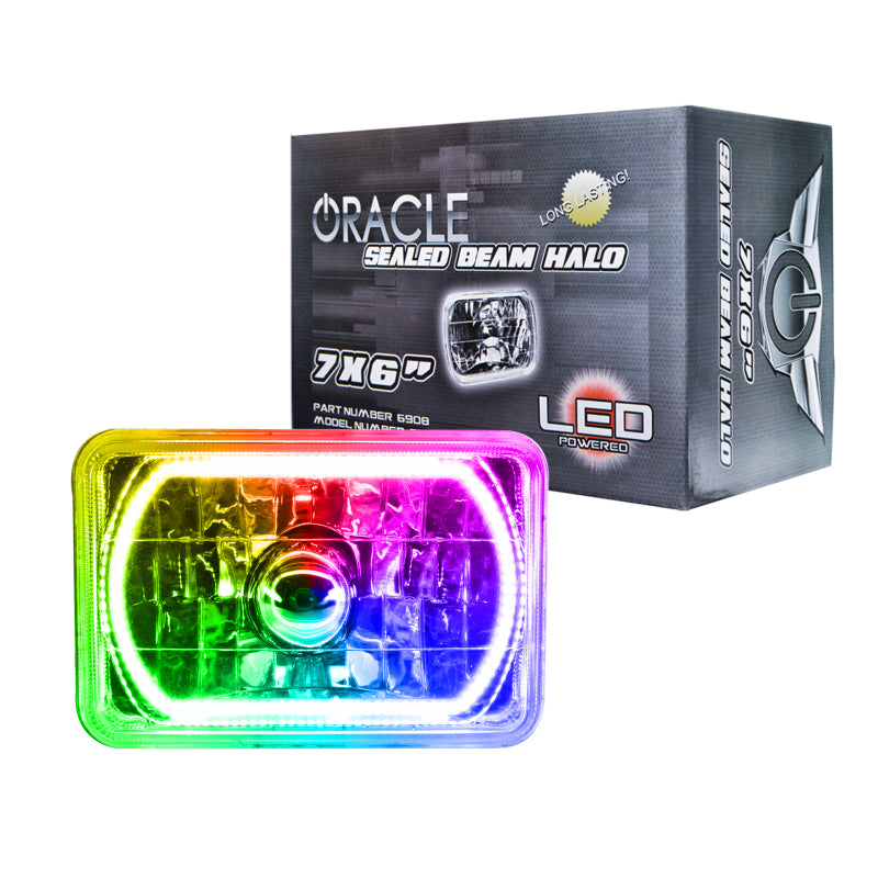 ORACLE Lighting Oracle Pre-Installed Lights 7x6 IN. Sealed Beam - ColorSHIFT Halo 6908-333 6908-333 Photo - Primary