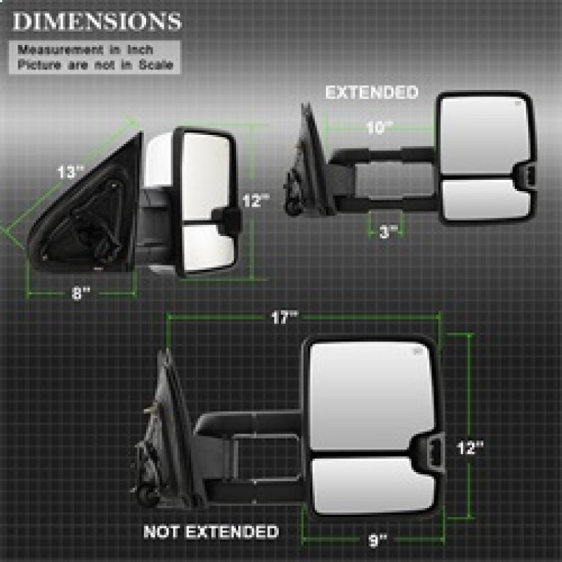 SPYDER xTune Chevy Silverado 14-16 Heated Amber LED Signal Mirror Chrome MIR-CSIL14S-G3C-PWH-AM-SET 9936777 9936777 Photo - Unmounted